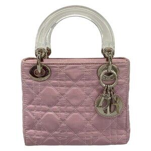 DIOR/ChristianDior Lady Dior Mini Bag - Light Pink Satin Handbag